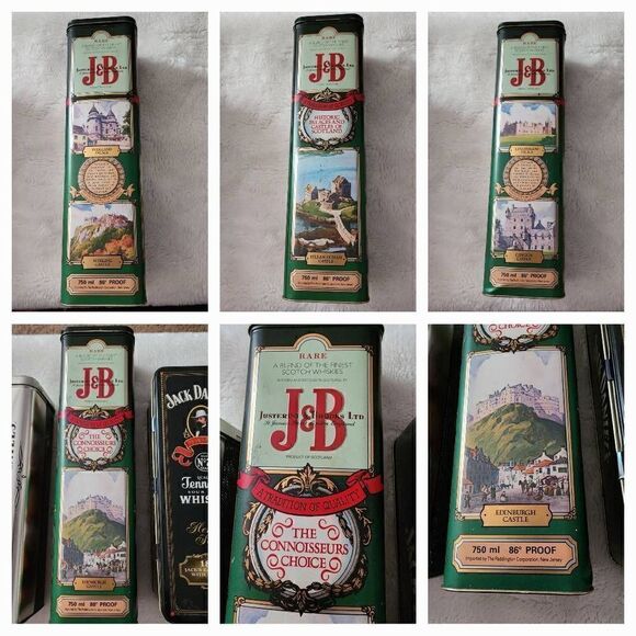 Vintage Mixed Brands Budweiser Jack Daniel's J&B Bundle Of 4 Collectible Tins - Picture 3 of 7